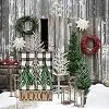 Welcome Christmas Trees Winter Garden Flag 12 x 18 Inch Vertical Double Sided Buffalo Plaid Holiday Yard Outside Xmas Décor jjp