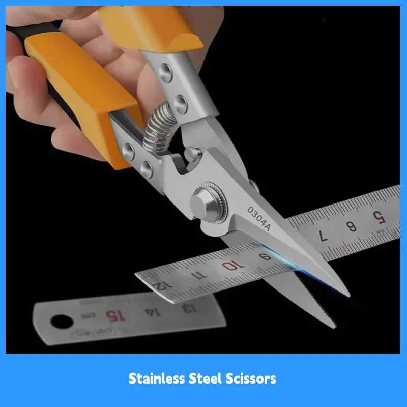 Professional Industrial Shears Stainless Steel Scissors Tin Snips Metal Sheet PVC Pipe Cutting Hand Garden Tools Cutter