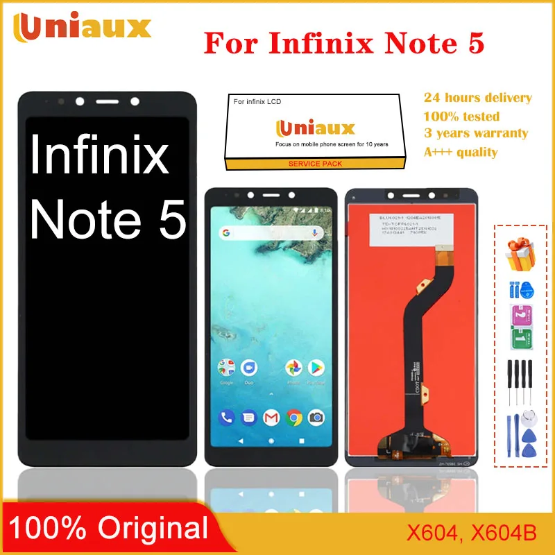 6.0inch Original LCD For Infinix Note 5 CA8 X604 LCD Display Touch Screen Digitizer Assembly Repair Replacement Parts