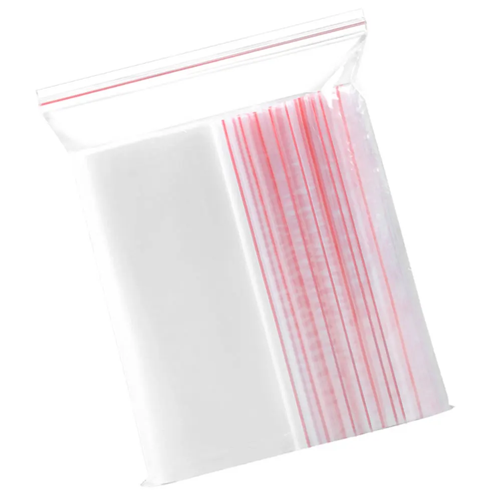 

100pcs Self-Sealing PE Material Resealable Clear Press Seal for Snacks Cookies Candy Jewelry Kitchen Storage Grip Sealing Food
