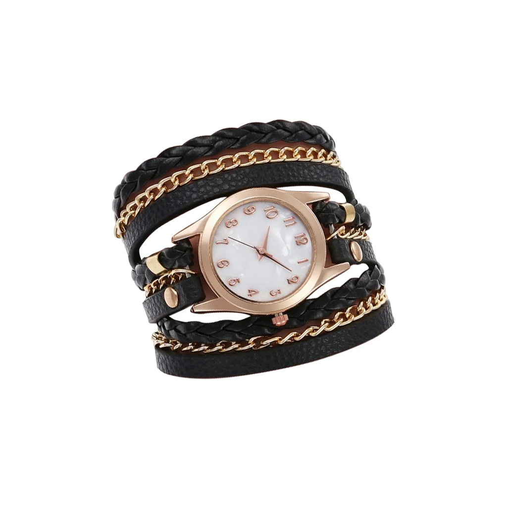 Traveling Women Casual Style Watch Party Girls Braided Bracelet Wristwatch