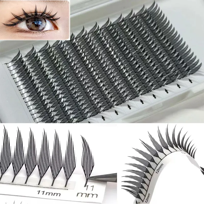 5 Cases Premade Fans Eyelashes Extension Cashmere Feather Individual Mink Soft Natural Russian Volume C D Curl Makeup Lashes