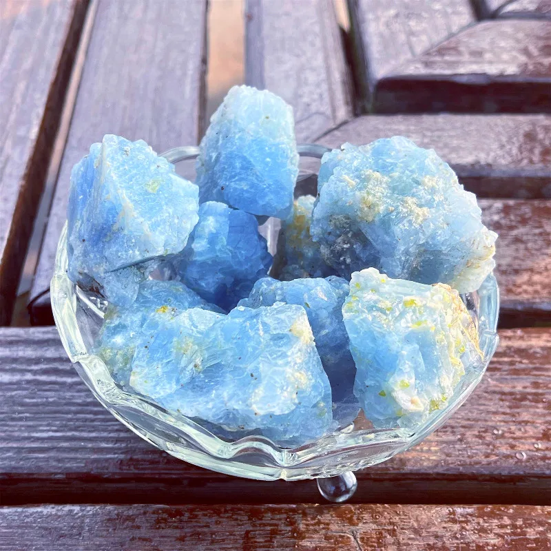 Natural Blue calcite Rough stone, Rough Natural Premium Grade Stones,Crystal rubble,Mineral specimen,Crystal gifts 1PC