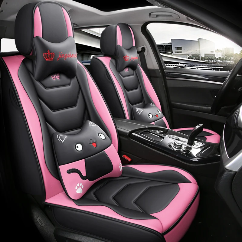 

5 Seats All Inclusive Universal Car Leather Seat Cover For MG 3SW MG3 MG5 MGZS MG7 RX5 GS HS Car Accessories Styling Protector