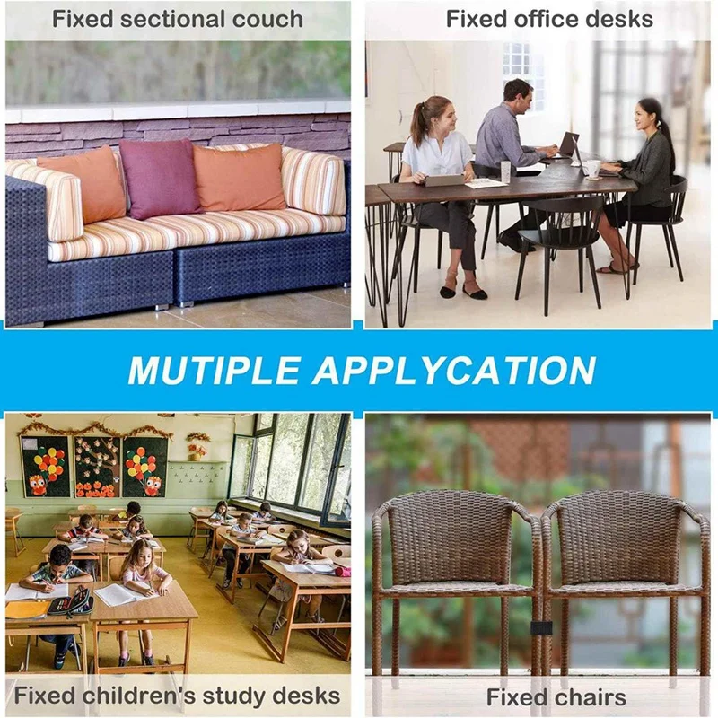 10ชิ้นคลิปเฟอร์นิเจอร์ในสวนตัวต่อเฟอร์นิเจอร์หวายกันเปลี่ยนรูปสำหรับกลางแจ้งโซฟาพลาสติกที่หนีบเก้าอี้หวาย