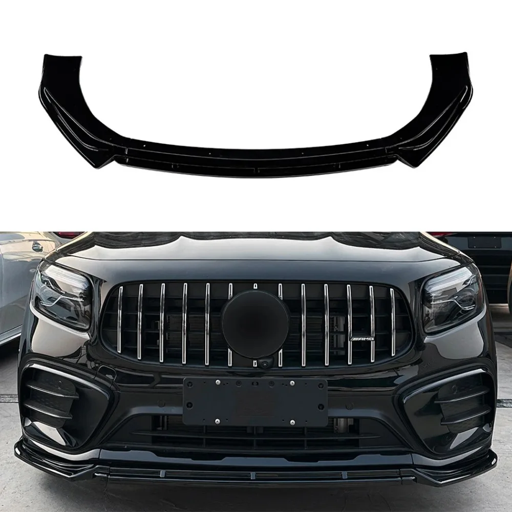 

For Mercedes Benz GLB Class X247 GLB220 GLB35 AMG 2024 2025 Front Bumper Spoiler Lip Lower Body Kit Diffuser Splitter ABS Guard
