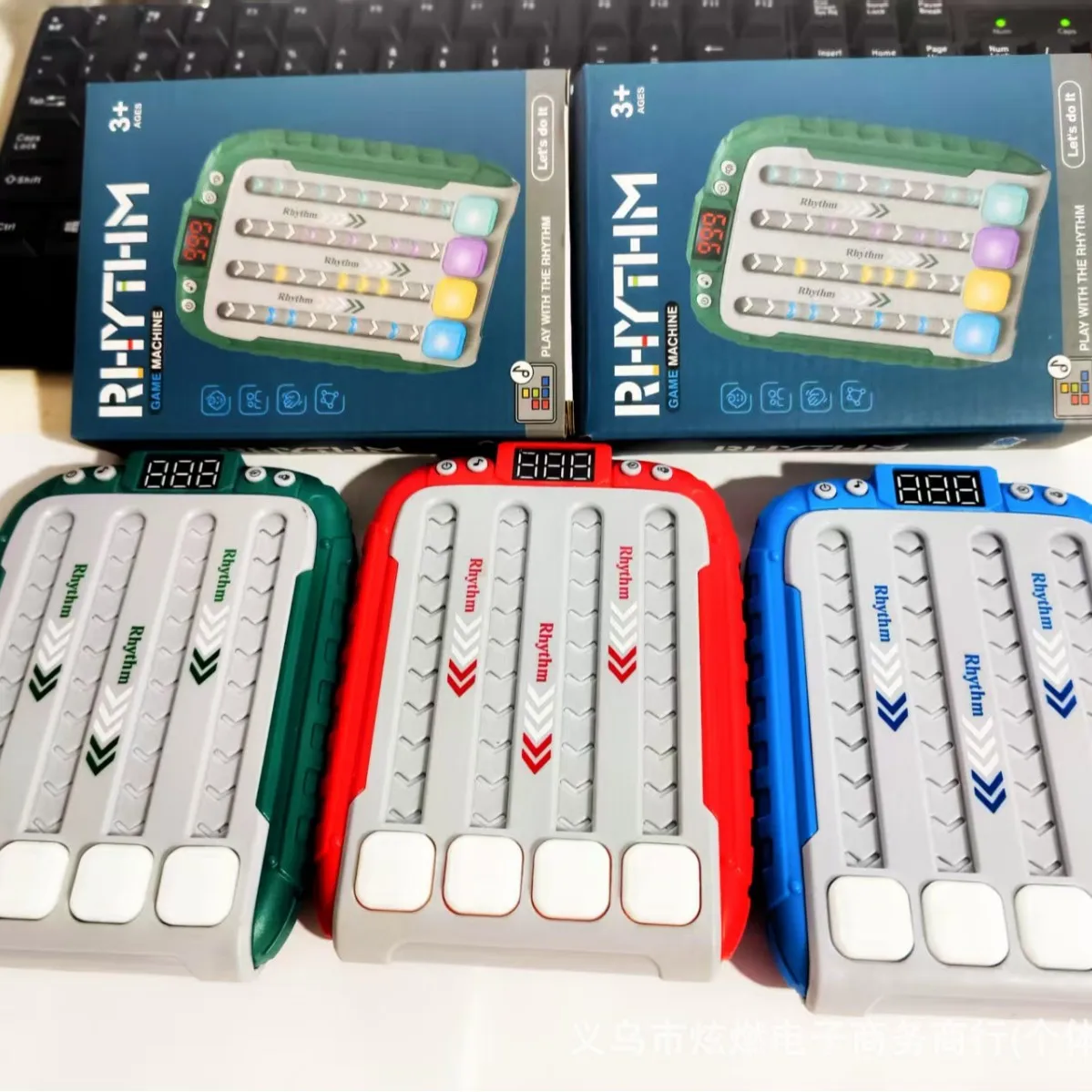 Elektronische Musik Rhythmus Puzzle Spiel Maschine Montessori Taschen Reise Spielzeug Leuchten Pädagogische Sensorische Schnelle Push-Tisch Spiel