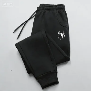 

New Four Seasons Men's Sports Pants Spider Joggers Men's Autumn and Winter Daily Leisure Drawstring Pants