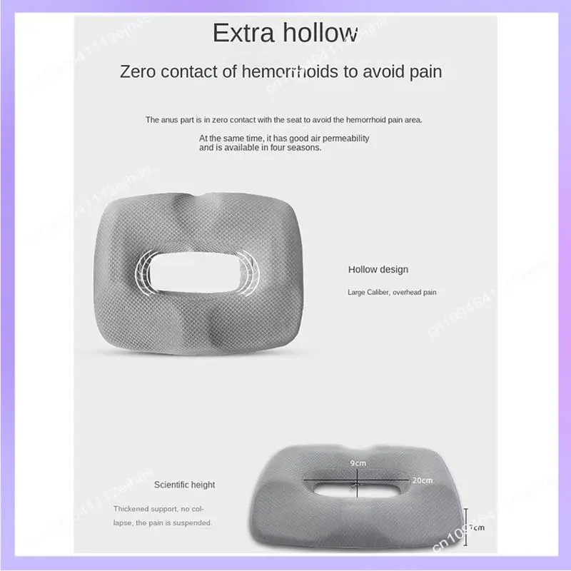 N83R 1 Stück Memory-Schaum für schwangere Frauen, langsamer Rückprall, weiches Kissen, Schmerzlinderungskissen für Schwangere, Grau