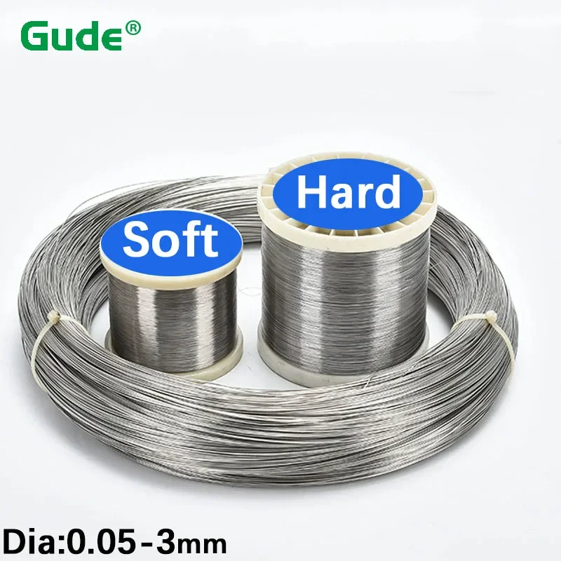 

304 Stainess Steel Soft/Hard Steel Wires Tying Wire 0.05mm 0.1mm 0.15mm 0.2mm 0.25mm-3.0mm Craft Bailing Wire