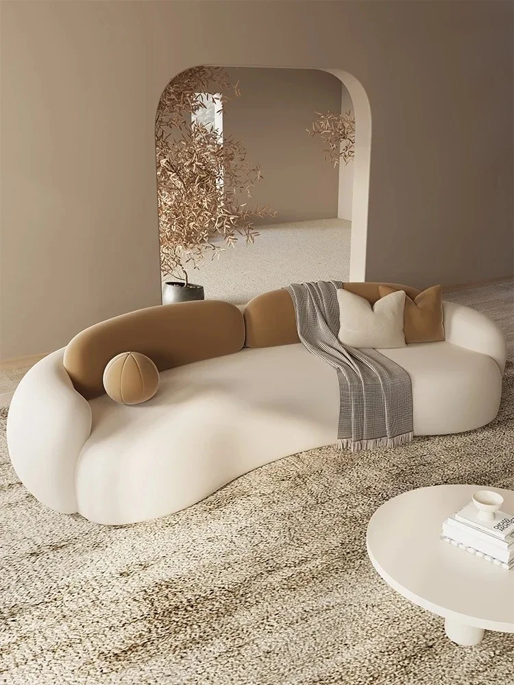 

Curved Special-shaped Small Sofa Beauty Salon Sitting Area Lobby Reception