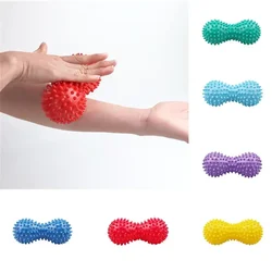 6 Colors Peanut PVC Yoga Supplies with Thorns Workout Massage Peanut Hand Ball Yoga Fitness Ball Inflated Peanut Ball