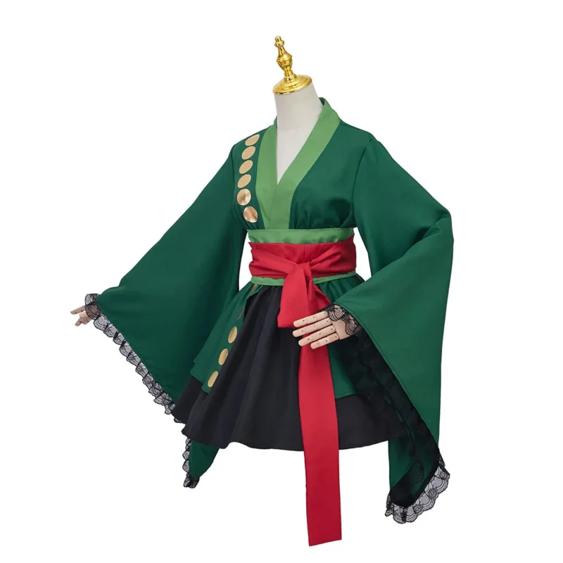 Costume Cosplay de Roronoa Zoro pour Fille, Robe Lolita, Tenues d'Halloween, Carnaval, Trempé