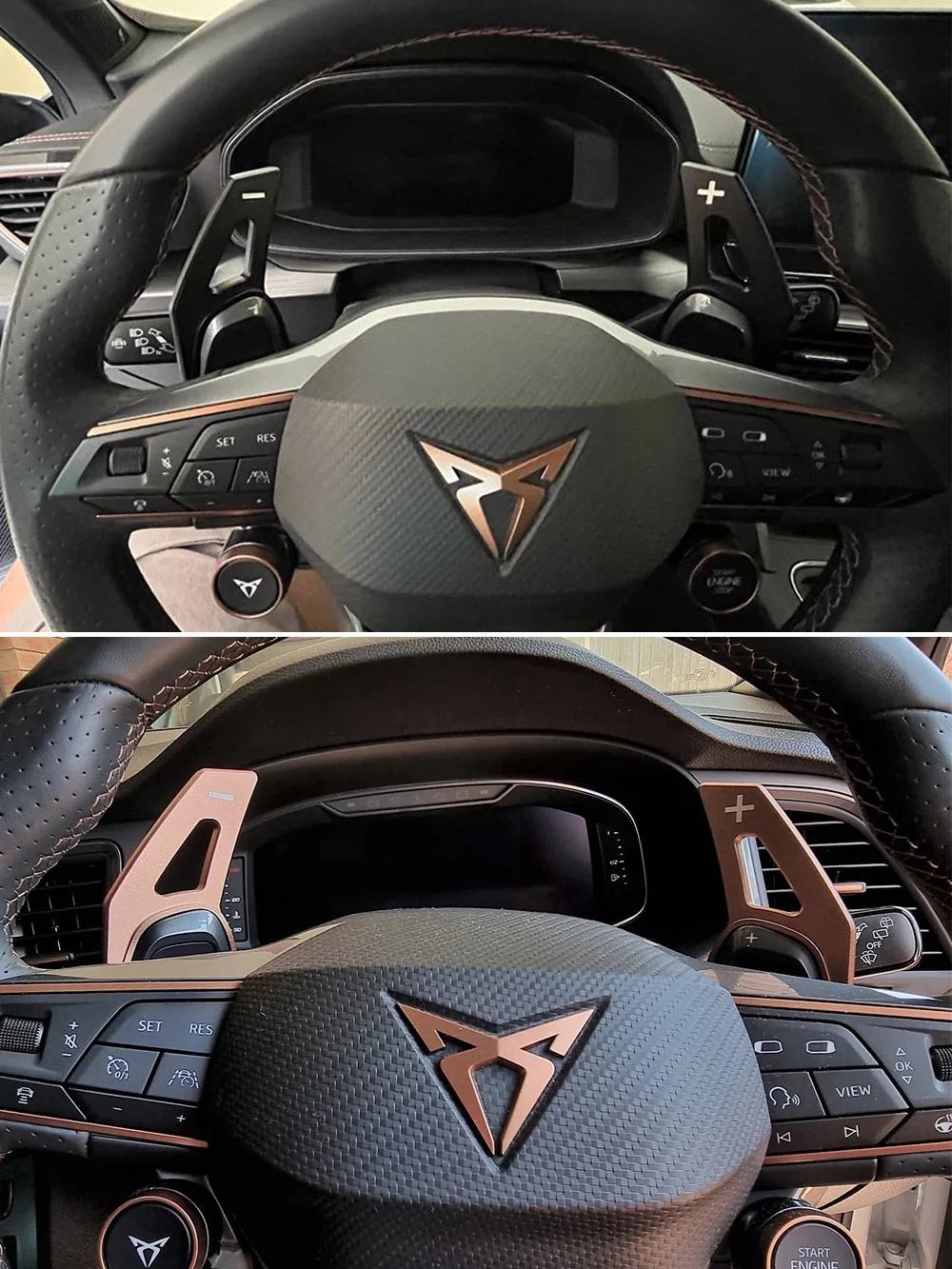 For Cupra Ateca Formentor VZ5 Leon 2021-2025 Car Steering Wheel Shift Paddle Gear Shifter DSG Extension Styling Car Accessories
