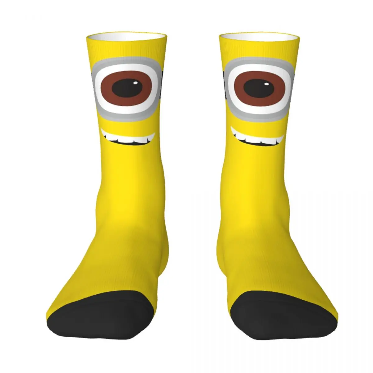 Calcetines Minion Eye, medias de invierno, calcetines coreanos de calidad para hombres y adultos, calcetines antideslizantes personalizados para monopatín