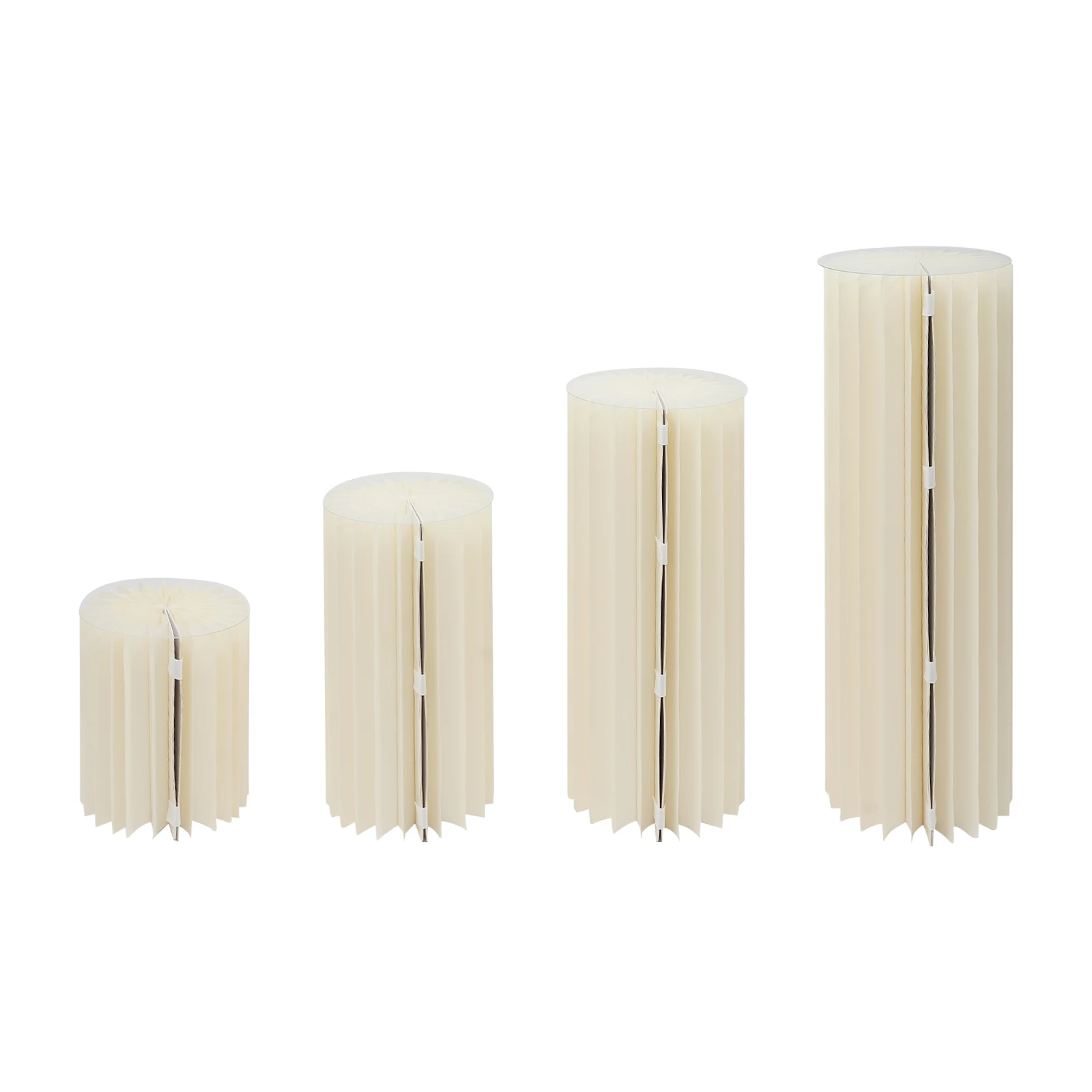 3/4 Pcs Cylinder Foldable Wedding Flower Stand Cardboard Centerpiece Display Party Rack Decoration Dessert Table Columns Stand