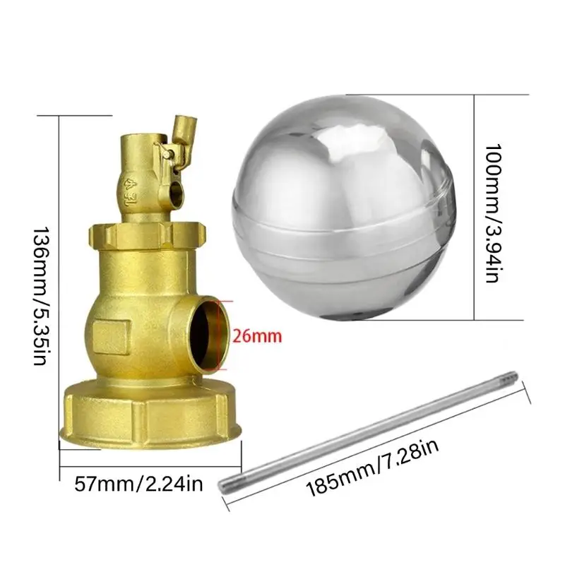 Hocheffiziente einstellbare Wassereinlassventile, kleine Loch-Wassertank, schwimmende Kugelhähne, Flüssigwasserstandsregler D2RD – Detail 6