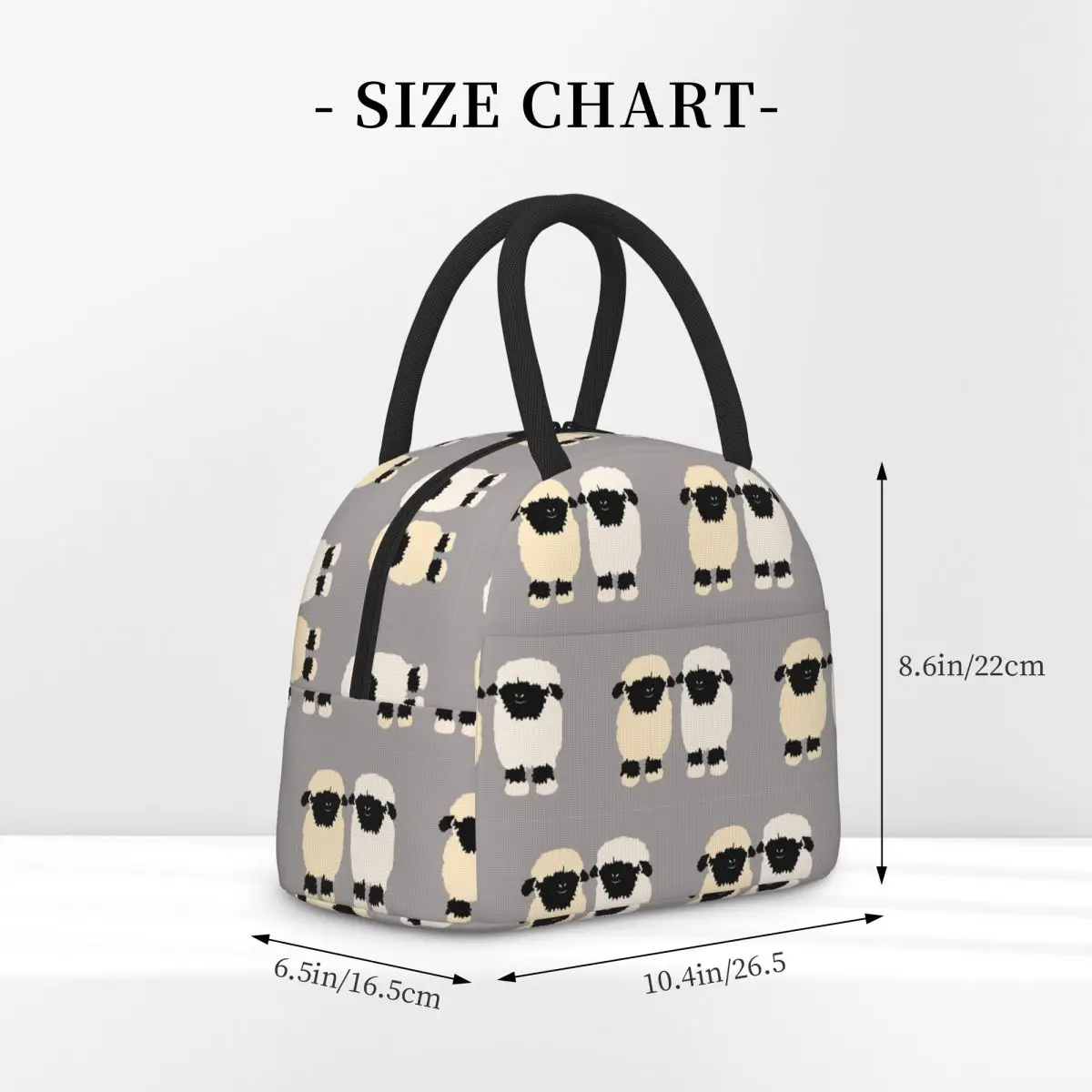 Valais الأسود الأنف الأغنام أصدقاء أكياس الغداء معزول بينتو صندوق مقاوم للماء حقيبة الغداء مانعة للتسرب نزهة أكياس حقيبة حرارية