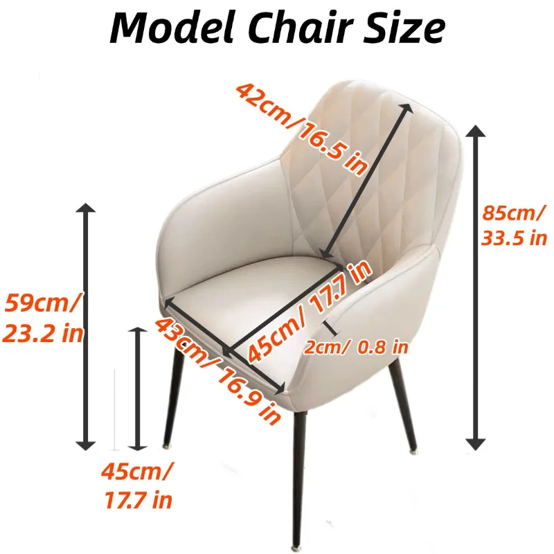 Leaves Jacquard High Arm Chair Slipcovers Solid Color Stretch Dining Table Chair Covers Anti-dirty Seat Case Bedroom 1/2/4/6Pcs