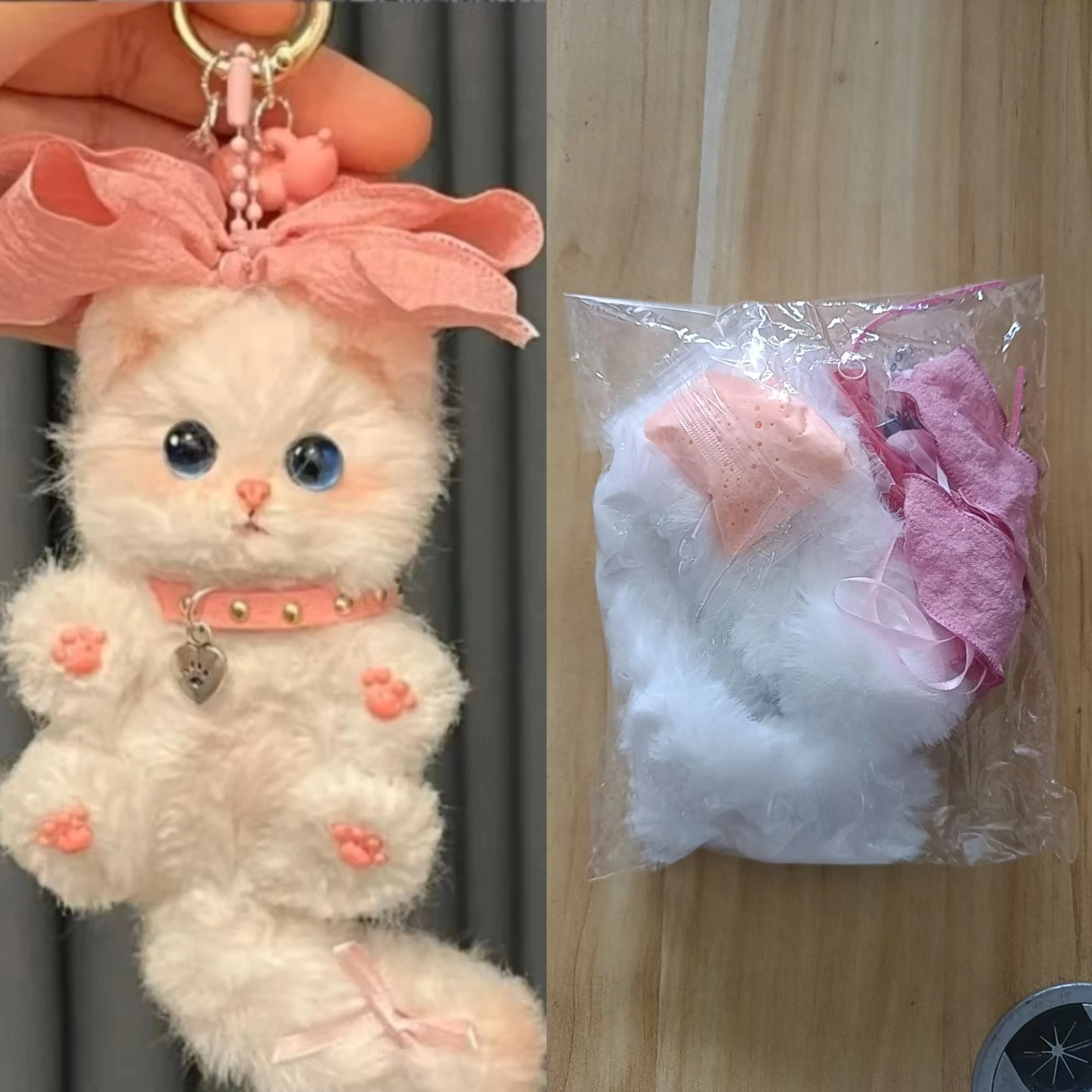 Twisty Stick Little Cat Pendant Handmade Diy Material Package Cute Pendant Birthday Qixi Festival Gift for Girls