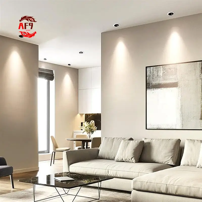 

AF90-12W Narrow Edge Spotlight Deep Cup Anti-Glare Embedded Wall Washing Lamp Household Lighting Living Room Ceiling Lamp (US)