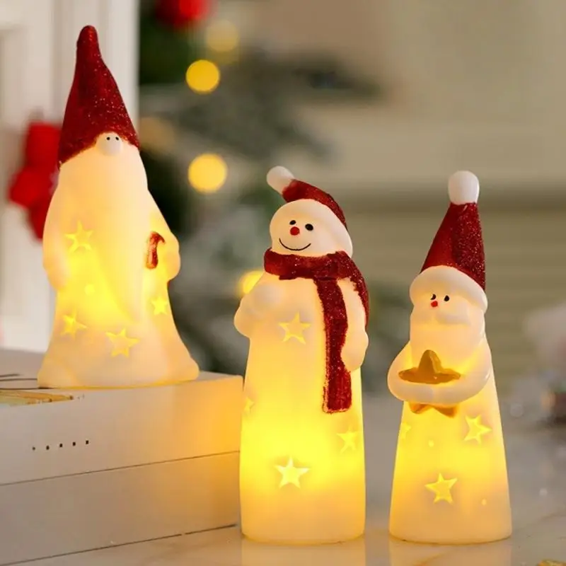 Christmas Themed Snowman Figure Night Lamp Decoration for Festival Season HX6C
