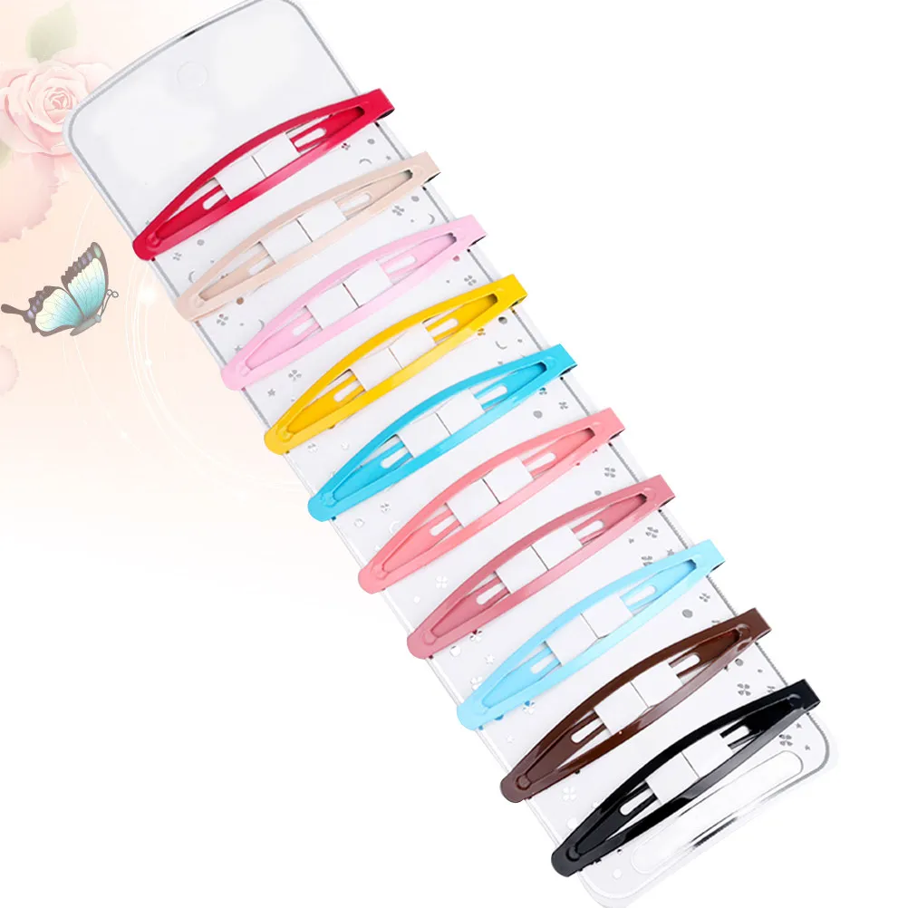 

20Pcs Pea Clip Hair Clips Mixed Colors Barrettes Snap Hairpins Pure Color Hair Accessories for Festival