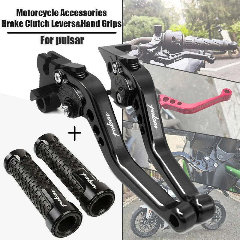 

For Bajaj Pulsar 200 NS All Years Motorcycle Accessories Short Brake Clutch Levers Adjustable Handlebar Hand Grips