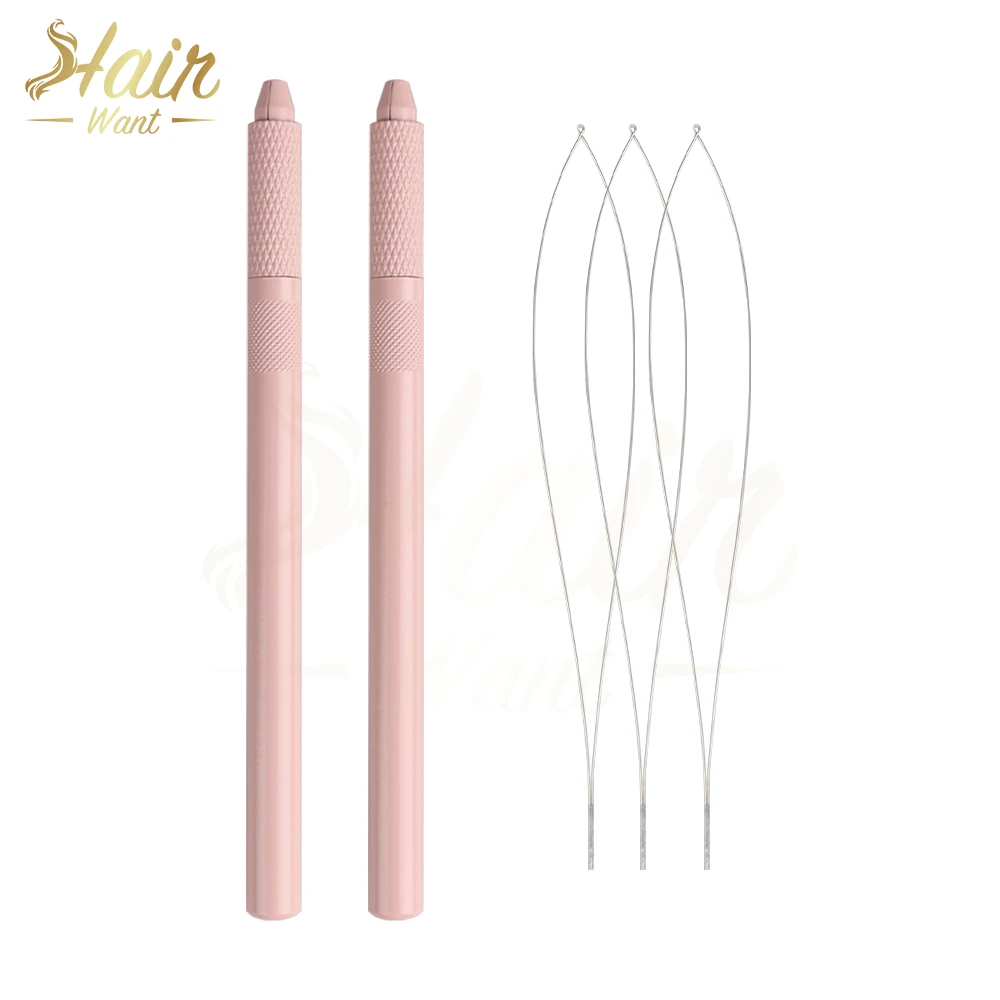 

Hair Want Hair Extension Tool Detachable Handle Hair Pulling Loop Threader Hair Extension Looper for Micro Beads Pulling Needle