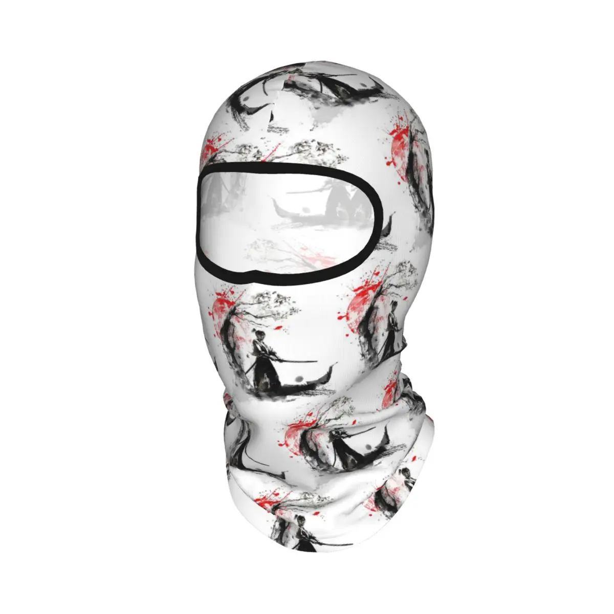 Japanese Samurai Breathable Thin Balaclava Full Face Mask Sun Protection Neck Gaiter For Motorcycle Fishing Outdoor