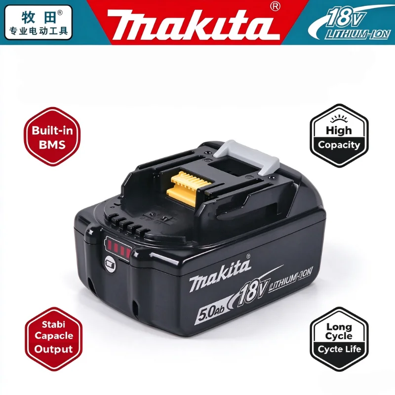 100% original makita battery 18v Tools Lithium Battery 6Ah 5Ah 9Ah for makita DTW700 DDF487 DTD173 DGA404 HR140D DJV182