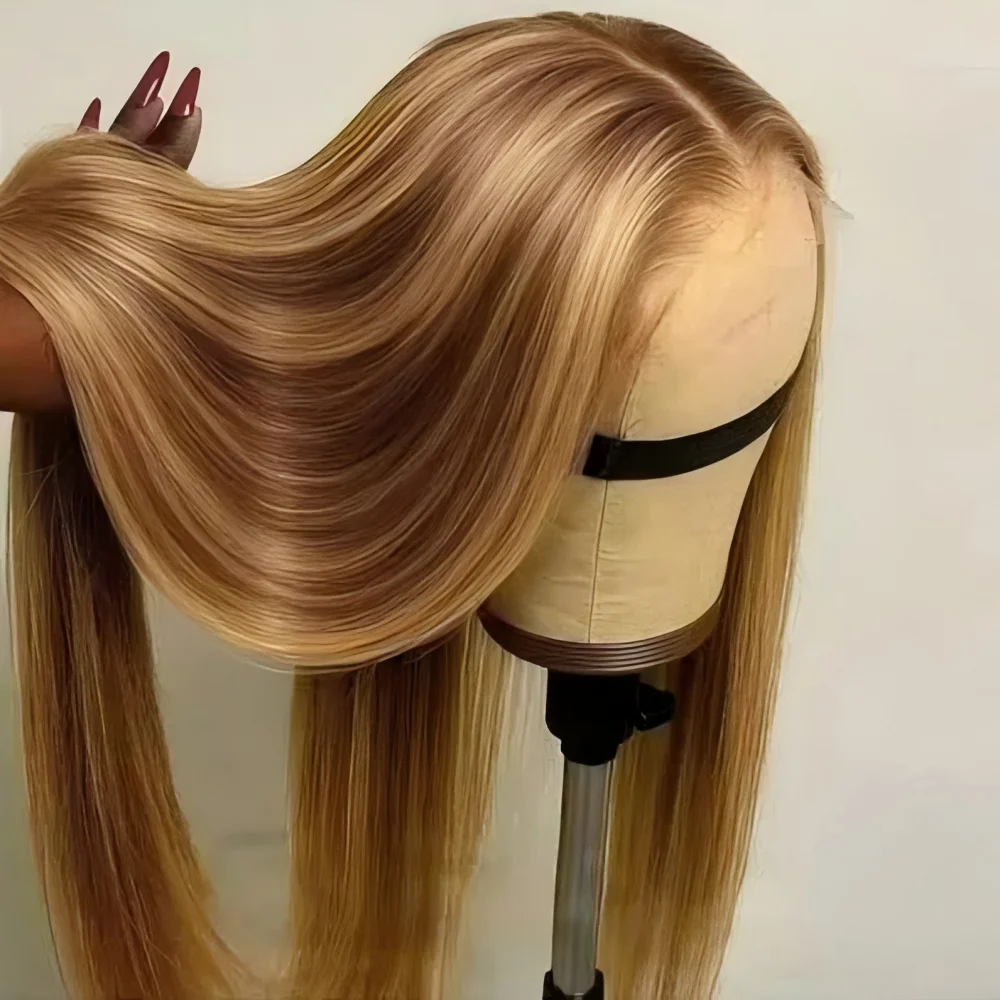 

Парик из натуральных прямых волос P4/27 Highlight, 13x4 HD Lace Frontal Wig, 200% плотность, бразильские натуральные волосы, 5x5 Lace Front Wig для женщин