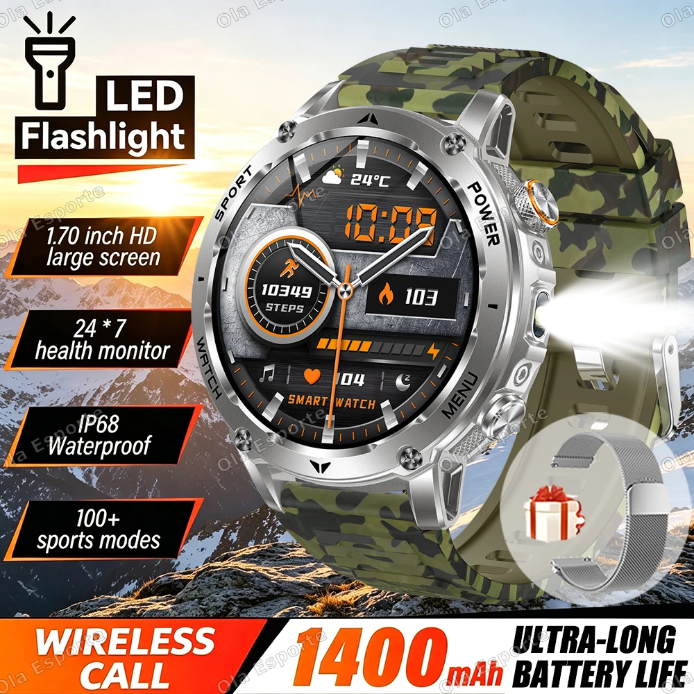 Military Smart Watch with AMOLED Screen & GPS