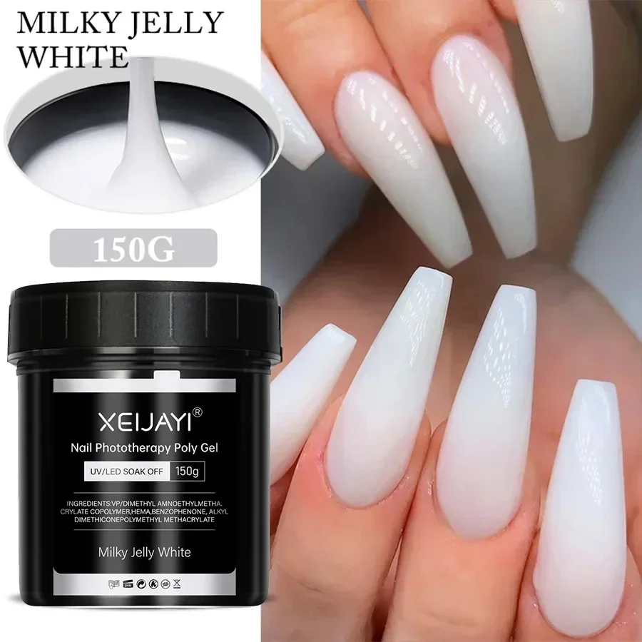 150g Extension French Acrylic Gel Soak Off UV LED Camouflage Color Hard Gel Jelly Fast Dry Nail Building Extend Gum Gel