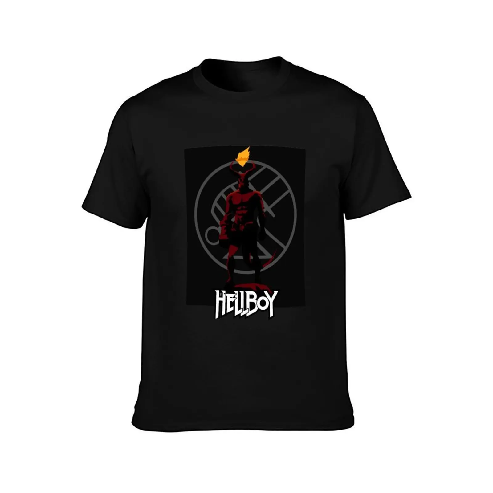 Hellboy T-Shirt, Summer Casual Cotton Tee, Oversized Streetwear Tops, Vintage Graphic Print, Loose Fit Short Sleeve, 100% Cotton