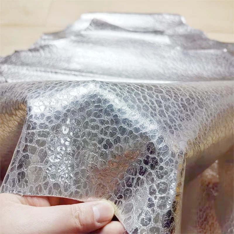 

0.6mm Silvery Gold Sheepskin. First Layer Leather. Real Leather Fabric. Handmade DIY For Inside. Whole Sheepskin