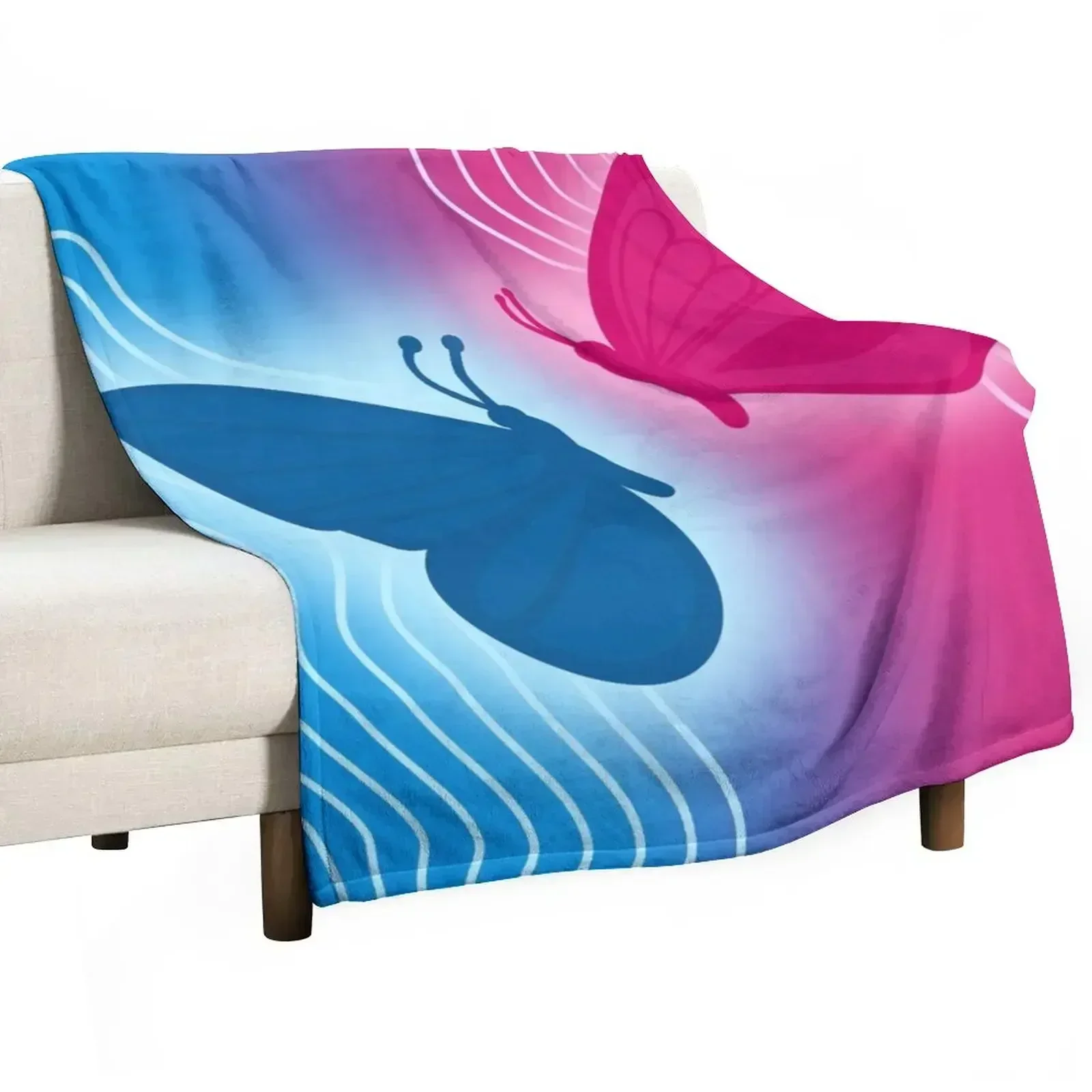 Hades and Persephone Butterflies Throw Blanket Furry Hairy Moving christmas gifts Sofa Thins Blankets