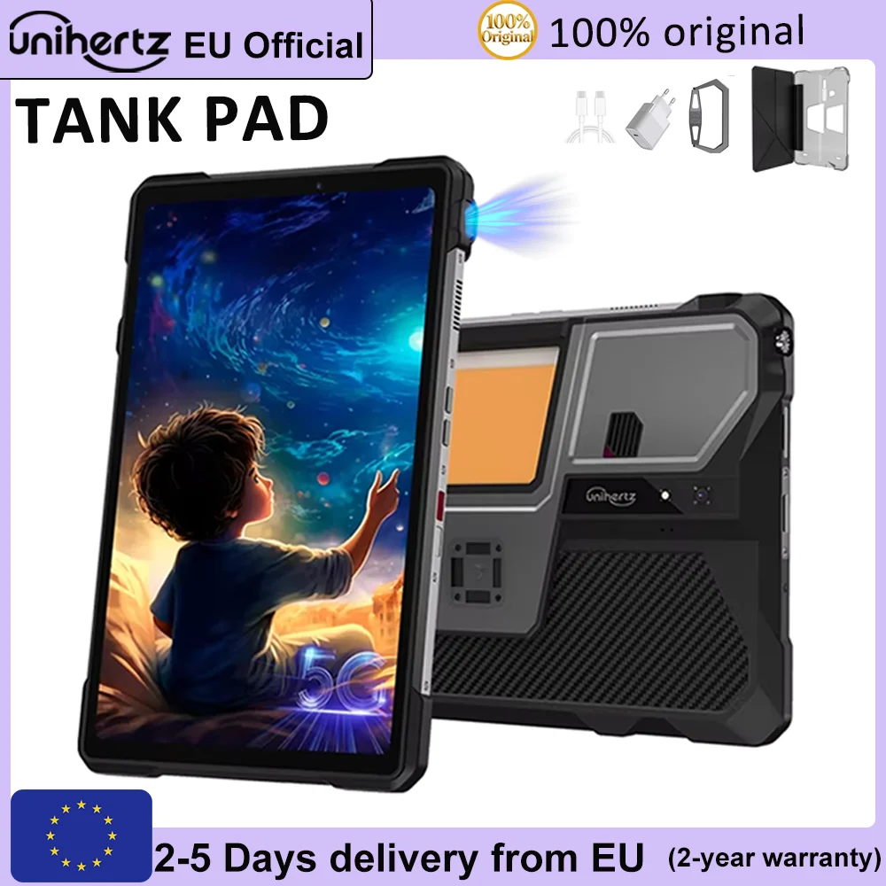 Unihertz 8849 réservoir PAD robuste projecteur tablette Android 5G 21000mAh 16GB + 512GB 120Hz Pad 50MP 10.95 pouces téléphone tablette 2025 IP68