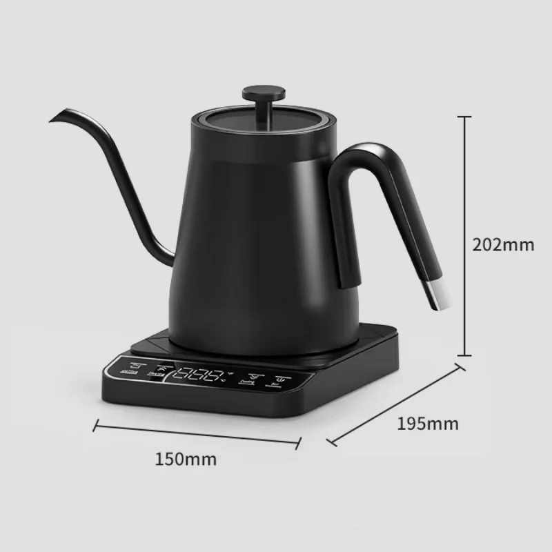 800ml Gooseneck Electric Kettle Jug Hand Brew Coffee Pot Thermo Pot Temperature-Control Heating Water Bottle Smart Teapot