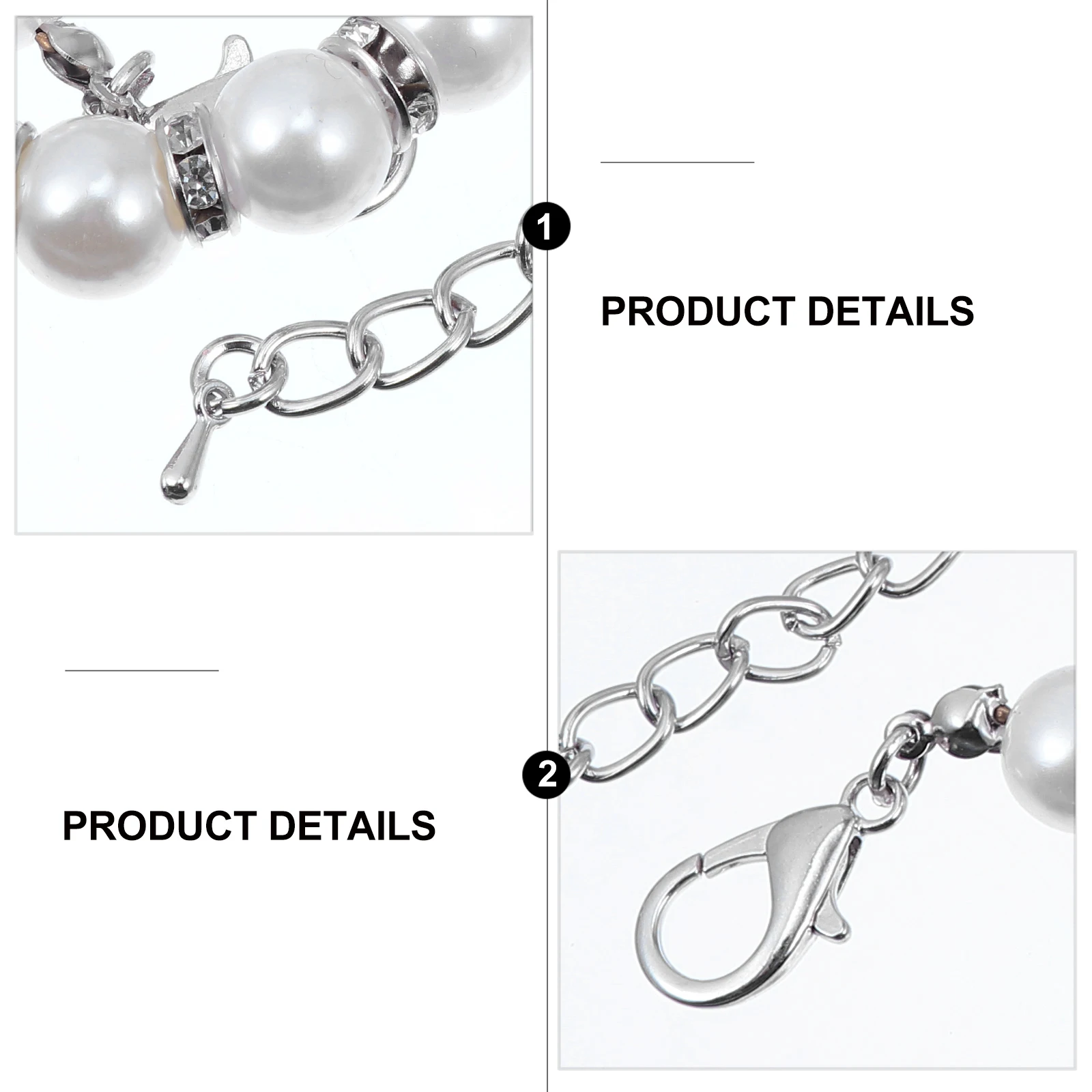 

Pet Collar Necklace Pearls Cute Cat Dog Pendants for Beaded Jewelry Cats Charm Set