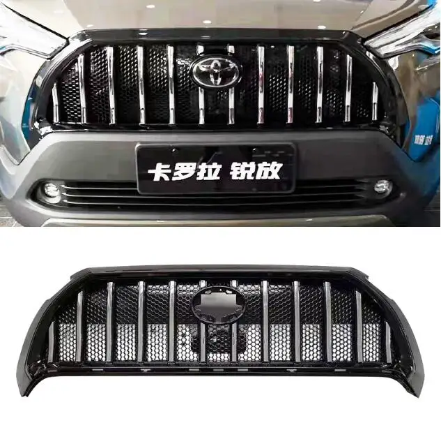 

For Toyota Corolla Cross 2021 2022 2023 Car Front Bumper Racing Grills Grille Around Trim High Quality ABS