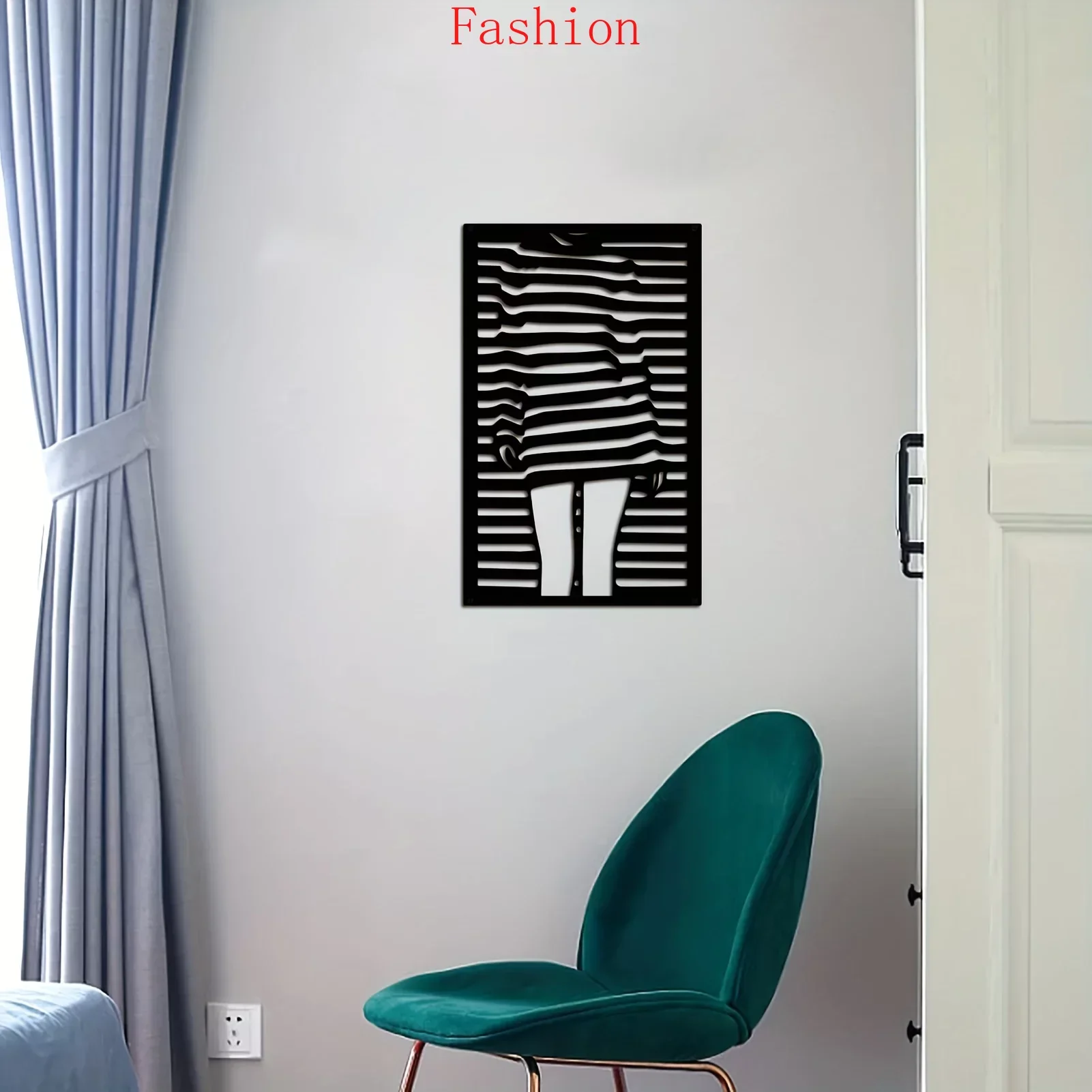 

Minimalist Modern Female Metal Wall hanging Art Abstract Striped Wall Decoration Interior Decor Suitable Bedrooms Study Rooms wa