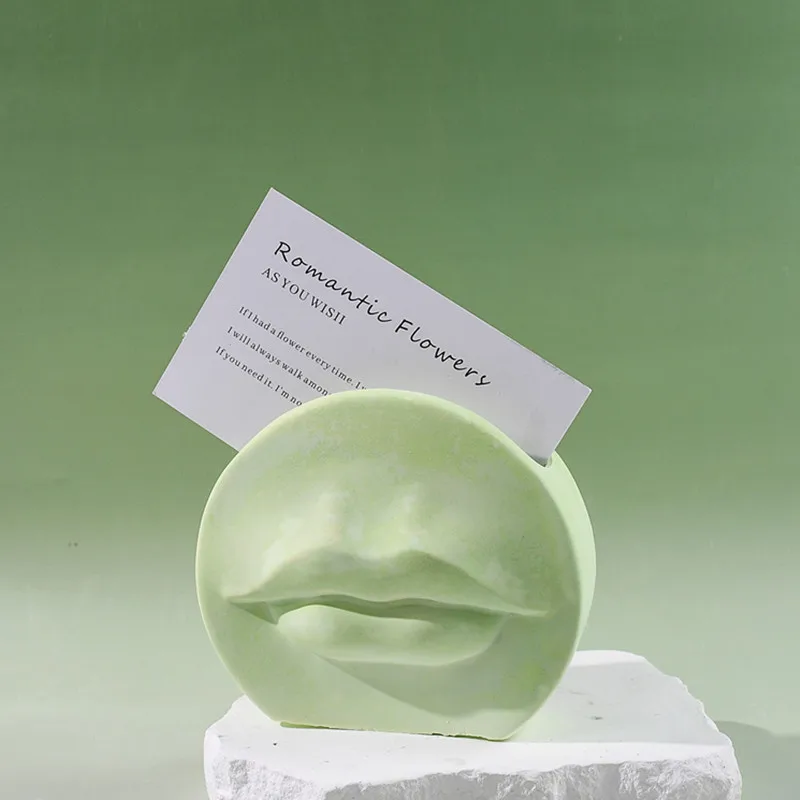 DIY vas bunga bibir Plug-in silikon cetakan Desktop ornamen gipsum kotak penyimpanan Resin epoksi cetakan rumah kerajinan alat Dekorasi