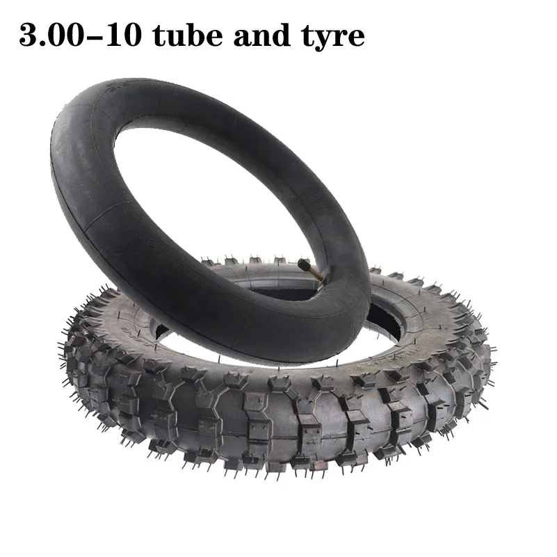 3.00-10 Outer Tire Inner Tube Non-slip Motocross Racing Motorcycle Dirt Pit Bike Atomik SSR SDG GY6 Scooter 80/100-10