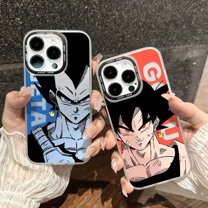 Anime Dragons Ball Goku Phone Case For iPhone 16 15 14 13 12 11 Pro Max X XR XSMAX 8 7 Plus Candy Matte Shockproof Back Cover