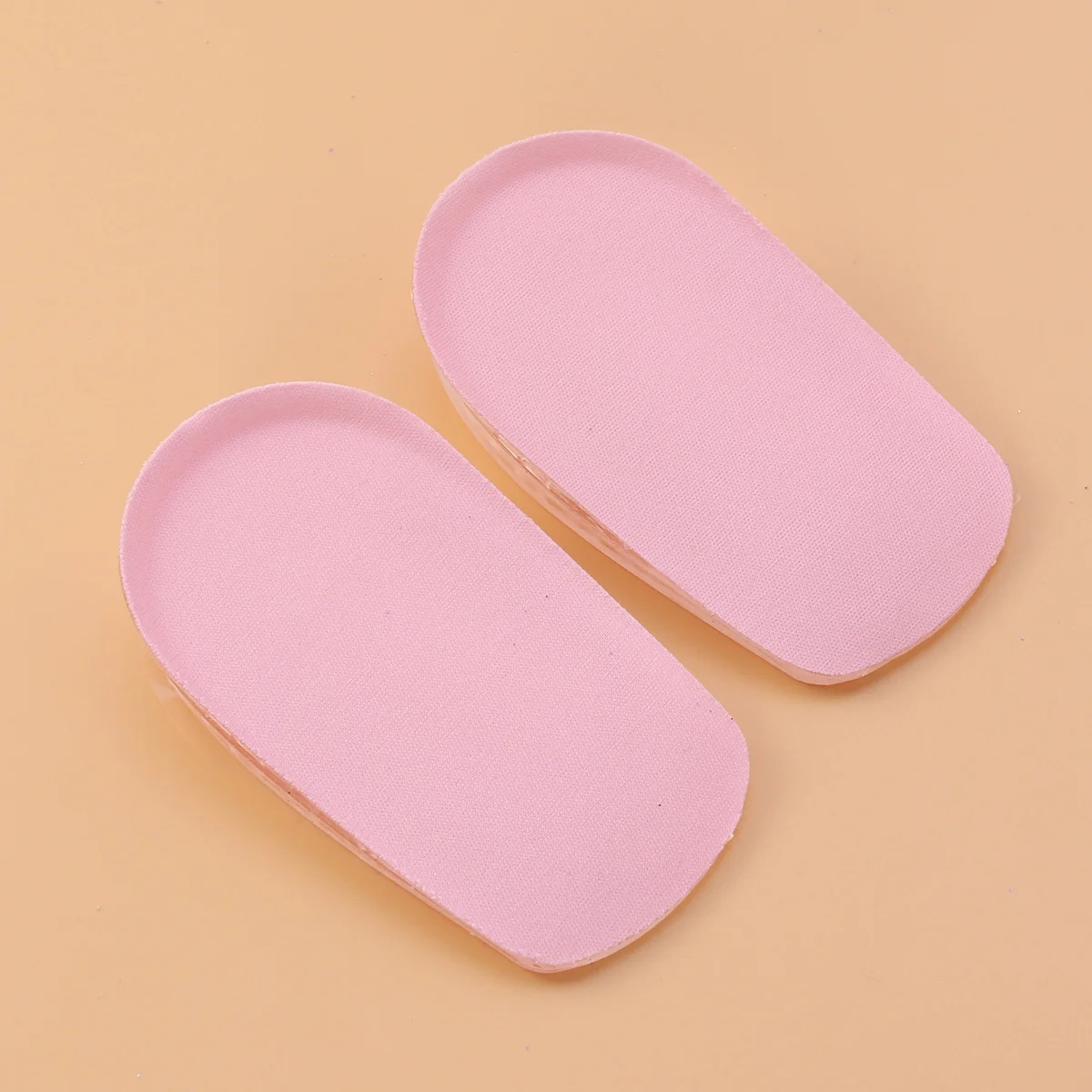 1 Pair Comfortable Non-Slip Silicone Gel Self Adhesive Back Heel Insert Inner Invisible Height Increased Half Pads Insoles Add 2