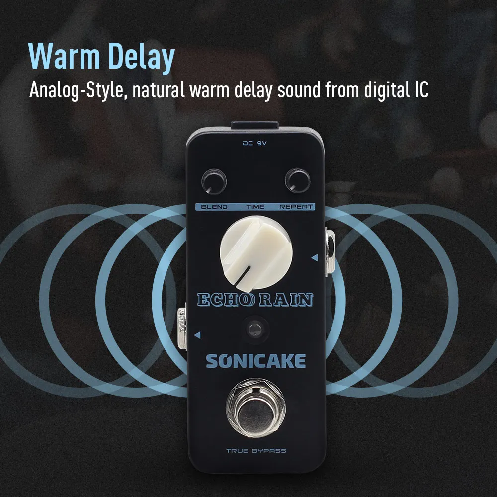 SONICAKE Echo Rain Local shipping from US Analog-Style Hybrid Digital Delay Guitar Effects Pedal QSS-03 - view 3