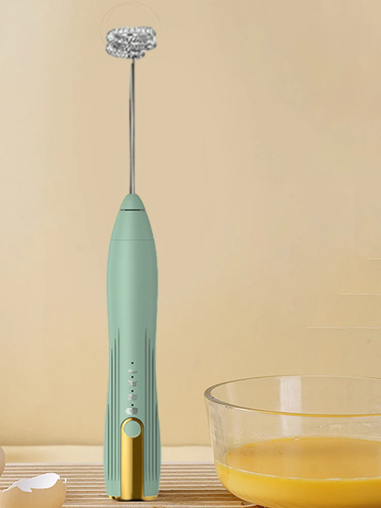 مضرب بيض كهربائي لاسلكي ، خلاط فوم صغير ، نوع C ، رأس خلط ، USB قابل لإعادة الشحن ، مناسب لللاتية ، الكابتشينو ، الشوكولاته الساخنة ،