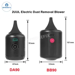 2UUL DA90 BB Nano Violent Electric Air Blowing Rechargeable Fan Skin blowing Rapid Cooling For Cell Phone Motherboard Components
