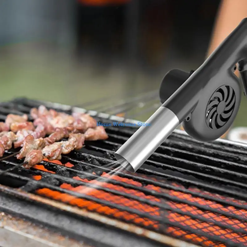 F68E مروحة شواء محمولة DC12.6V منفاخ هواء للشواء والنزهة والتخييم والطبخ والنار